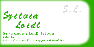 szilvia loidl business card